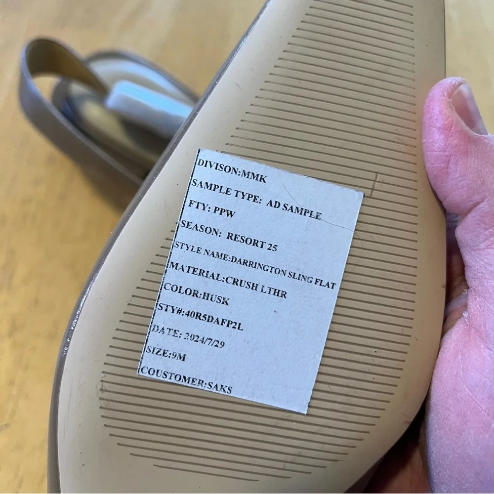 Michael Kors Darrington Tan Slingback Flats